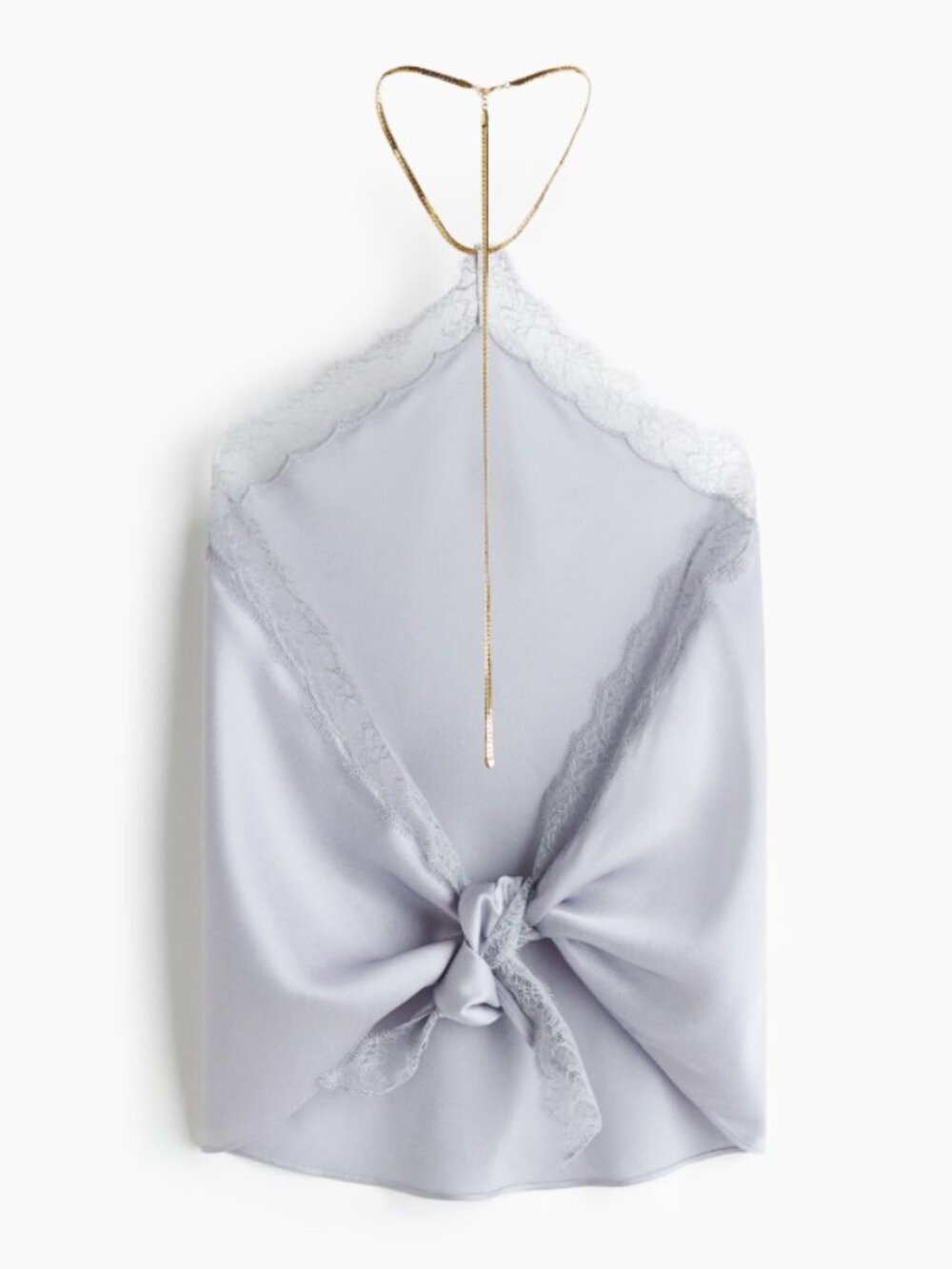 H&M x STELLA MCCARTNEY LACE-TRIMMED HALTERNECK TOP SIZE M NWT - Picture 2 of 4
